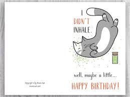 Happy Birthday Card Printable For Mom Printable Birthday Cards Funny Cat Birthday Cards Stoner Cat Etsy Cat Birthday Card Birthday Card Printable Funny Printable Birthday Cards