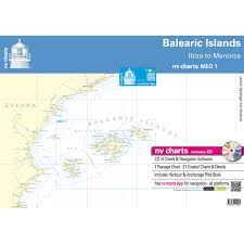 Nv Charts Med1 Balearic Islands Europe Atlantic Mediterranean Paper Cd 2009