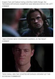 Who Will Win The Bitchface Crown Comment Your Votes Supernatural Funny Supernatural Supernatural Fandom