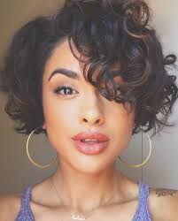 Let your ringlets create a buzz by getting a shaved pixie cut that also can frame your face structured curls are guaranteed to look really trendy and unusual. 28 Curly Pixie Cuts That Are Perfect For Fall 2017 Glamour