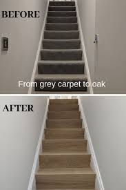 From Grey Carpet To Stairs Clad In Oak To Find Out More About This Latest Project Visit Our Project Section On O Stairs Cladding Cladding Floor Installation