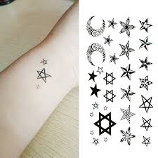 Maybe you would like to learn more about one of these? Amazon Com Oottati Small Cute Temporary Tattoo Star Moon Totem 2 Sheets Beauty