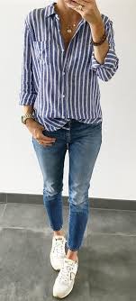 Black And White Striped Shirt Outfit Ideas 40 Lovely Summer Outfits To Wear Now Clothes Casual Fashion