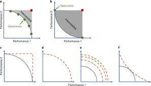 A list of pareto fronts (lists), with the first list being the true pareto front. Single Nucleotide Mapping Of Trait Space Reveals Pareto Fronts That Constrain Adaptation Nature Ecology Evolution