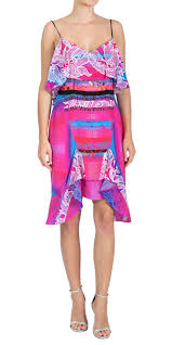 Peter Pilotto Ruffled Printed Dress Cocktail Dress Rental