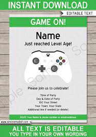 Maybe you would like to learn more about one of these? Xbox Party Invitations Template Video Game Party Invite