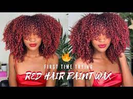 How To Red Hair Paint Wax On Natural Hair It Looks So Natural Youtube Red Hair Wax Natural Hair Styles Red Hair Paint
