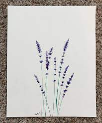 Lavender Watercolor Easy Flower Painting Simple Watercolor Flowers Watercolor Flowers Paintings