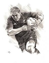Jerry Collins Rugby Player Art Rugby Art Rugby Drawing Rugby Sport