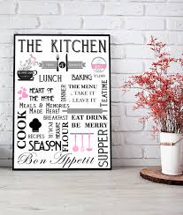 stylish kitchen  diner wall art print