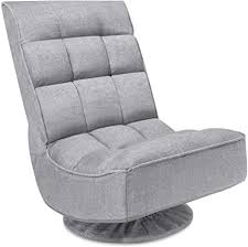 Amazon Com Best Choice Products Reclining Folding Floor Gaming Chair For Home Office Lounging Reading W 360 Degree Swivel 4 Adjustable Positions Tufted Cushions Gray Kitchen Dining Classroom chairs drafting chairs drafting stools ergonomic office chairs executive office chairs gaming chairs guest chairs kids upholstered chair office chairs task stools video.