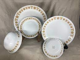 Corelle ware 4 butterfly gold vintage saucers/plates. Vintage Corelle Butterfly Gold Dinnerware Corelle Etsy