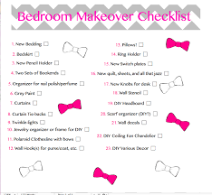 Bedroom Makeover Checklist Personalized Bedroom Decor Bedroom Makeover Bedroom Checklist
