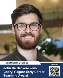 Chemistry Stories: John De Backere wins Cheryl Regehr Early Career Teaching  Award https://uoft.me/BackereTeachingAward2025