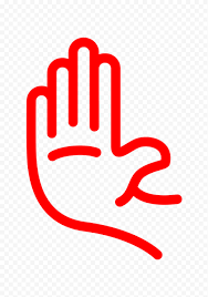 Hd Red Stop Hand Outline Silhouette Icon Symbol Png Hand Outline Outline Icon