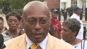 Floyd Little at Hillhouse Athletic Center naming ceremony, 2011