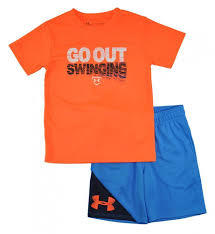 Under Armour Boys Orange Go Out Swinging Top 2pc Short Set Size 5 Fashion Clothing Shoes Accessories Kidsclothingshoesaccs Boys Short Sets Boys Going Out