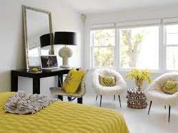 Including one metal platform bed and two nightstands. Black White And Yellow Bedroom Contemporary Bedroom Tara Seawright