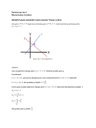4 cara menentukan gradien garis lurus. Pertemuan Iv