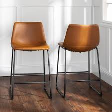 walker edison 24 in. whiskey brown faux