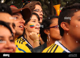 Bogota, Dc. 4th July, 2014. Colombians say goodbye to their soccer team in  the World Cup Brazil 2014 at Parque de la 93, northern Bogota