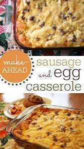 Make Ahead Sausage Egg Bake Recipes Breakfast Recipes Casserole Baked Eggs Recipe Sausage Egg Bake