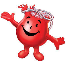 A drink available in a variety of flavors, mixed as a powder with water and sometimes bb: Kool Aid History Hastings Museum