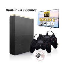 Mjkj Retro Game Console 4k Hdmi Tv Output Video Game Console Built In 843 Classic Game Console With 2pcs Retro Games Console Classic Games Video Game Console