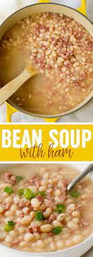 Navy Bean Soup And Ham Recipe Ham And Bean Soup Ham Soup Bean Soup Recipes