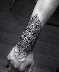 Circular mandala hand tattoo for men. Mandala Tattoos For Men Forearm Tattoos Cool Forearm Tattoos Tattoos For Guys