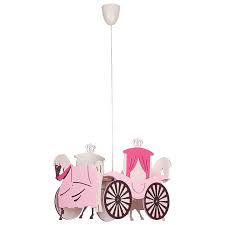 Suspension boule, lampe de chevet, petite lampe d'appoint : Suspension Princesse Caleche Luminaire Lustre Chambre D Enfant Fille Eclairage Meinelampe
