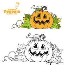Celebrate the day of ghosts and goblins with these spooktacular free printable halloween stickers, treat bags, games, and more! Pumpkin Coloring Pages Skip To My Lou