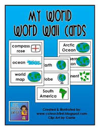 My World Word Wall Pocket Chart Cards