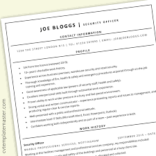 Finding the inspiration to write an awesome resume can be tough. Security Guard Cv Template With Example Information Cvtemplatemaster Com