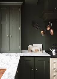 Pin By Liz Bennett On D R E A M H O U S E Dark Green Kitchen Kitchen Wall Colors Green Kitchen Cabinets