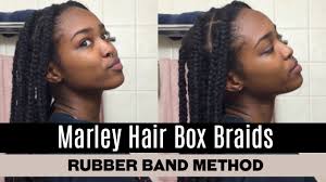 Moreover, they are very easy to style in a variety of ways, either casual. Marley Hair Box Braids Using The Rubber Band Method Sakaela Jahstice Youtube
