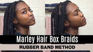 The blogger, aseamae natural made a tutorial for how to. Marley Hair Box Braids Using The Rubber Band Method Sakaela Jahstice Youtube