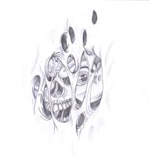 Skulls Ripping Skin Tattoo Pictures Skin Tear Tattoo Egypt Tattoo Skeleton Drawings