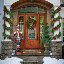 72 Led Royal Guard With Candy Cane Staff Frontgate Christmas Porch Decor Christmas Entryway Exterior Design