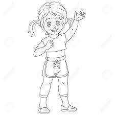 You can use our amazing online tool to color and edit the following ice hockey coloring pages. Coloring Page Coloring Picture Of Cartoon Happy Girl Waving Royalty Free Cliparts Vectors And Stock Illustration Image 138289629