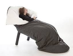 This Is A Sleeping Bag Chair It S Actually A Lounge Chair With An Integrated Sleeping Bag And It Was Designed By Les M A Cool Chairs Chair Design Cozy Chair