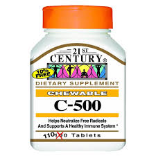 (corporate headquarters) 21st century distributing 529 dynamic dr. 21st Century C 500 Mg Orange Flavor Chewables 110 Count