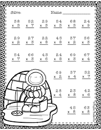 Need Extra Practice With Multiplication This Set Is A Sample From My Winter Version Of 2 D Two Digit Multiplication Multiplication Double Digit Multiplication