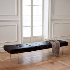 Ambassador Leather Bench Upholstered Bench Living Room Leather Bench Living Room Bench