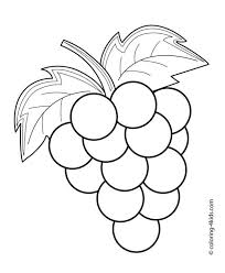 Grapes Fruits And Berries Coloring Pages For Kids Printable Free Fruit Coloring Pages Coloring Pages Apple Coloring Pages
