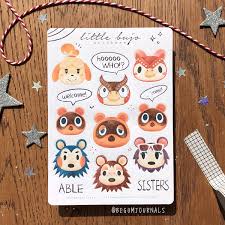 Animal Crossing Characters Sticker Set Acnh Planner Stickers Etsy In 2021 Animal Crossing Journal Stickers Animal Crossing Characters