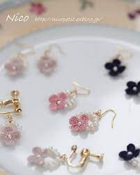 写真の説明はありません stud earrings earrings crochet