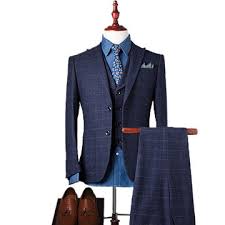 The three piece suit tailored in any other way will look odd and make the wearer appear clownish. 3 Piece Suits Men British Latest Coat Pant Designs Royal Blue Men S Suit Autumn Winter Thick Slim Fi Global Sources