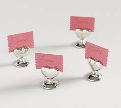 How to make wood place card holders. Silver Hearts Place Card Holder Set Of 4 Pottery Barn