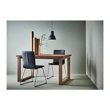 Morbylanga Table Oak Veneer Brown Stained Length 55 1 8 Ikea Stained Table Floating Table Ikea